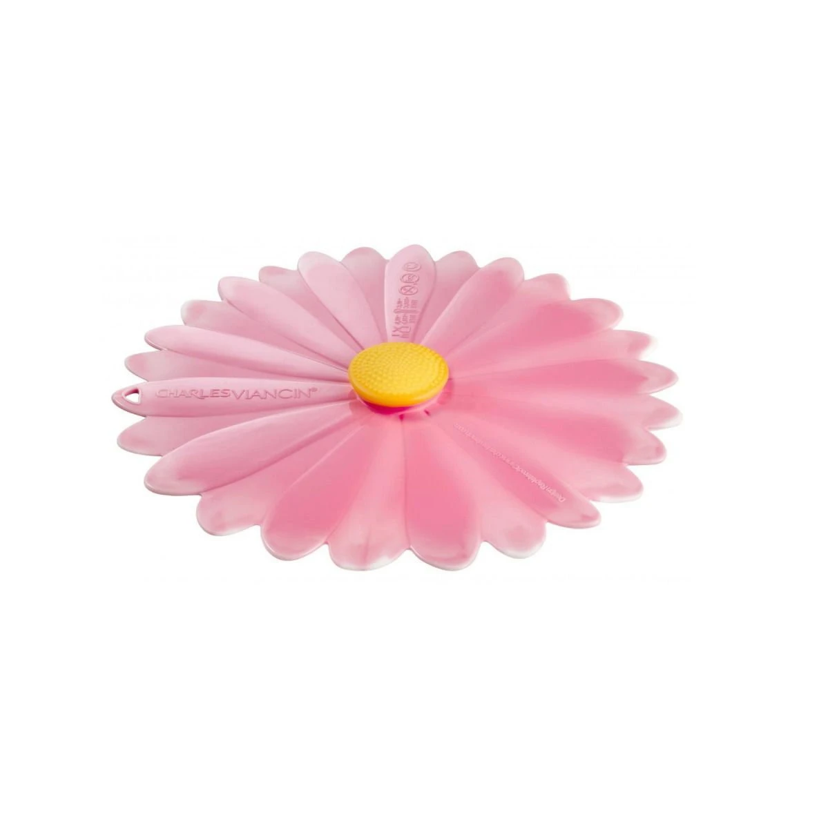 Charles Viancin Silicone Lid | 8" Daisy (Pink With White) 1 Charles Viancin Silicone Lid | 8" Daisy (Pink With White)