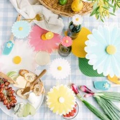 Charles Viancin Silicone Lid | 11" Daisy (Aqua With White) 7 Charles Viancin Silicone Lid | 11" Daisy (Aqua With White) -Kitchen Supplies daisy life 4