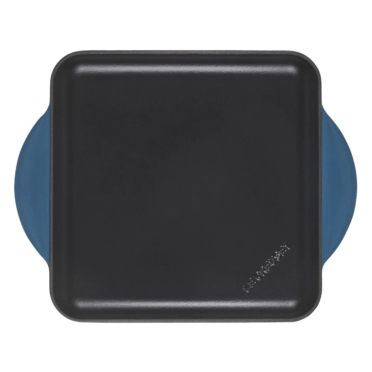 Le Creuset 9.5" Square Signature Enameled Cast Iron Griddle Pan | Deep Teal 2 Le Creuset 9.5" Square Signature Enameled Cast Iron Griddle Pan | Deep Teal - Image 2
