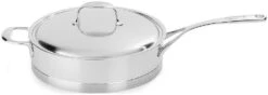 Demeyere Atlantis Saute Pan & Lid W/ Helper Handle - 2.6 Qt. Induction -Kitchen Supplies demeyere atlantis saute with lid 2.6qt 41424a 41524 compressed