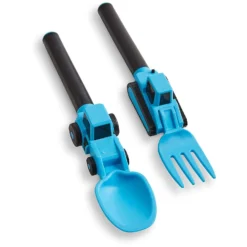 Dinneractive Construction Utensil Set Of 2 Blue