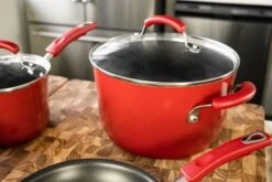 Rachael Ray Red Gradient 14 Piece Enamel Cookware Set 7 Rachael Ray Red Gradient 14 Piece Enamel Cookware Set -Kitchen Supplies dscf0827 1