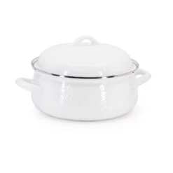 Golden Rabbit Enamelware 4 Qt. Dutch Oven | White