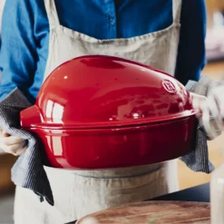 Emile Henry 4.5 Qt. Large Roaster | Charcoal -Kitchen Supplies eh large roast 3 1