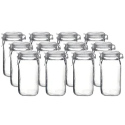 Bormioli Rocco 1.5L Swing Top Fido Canning Jar | Set Of 12