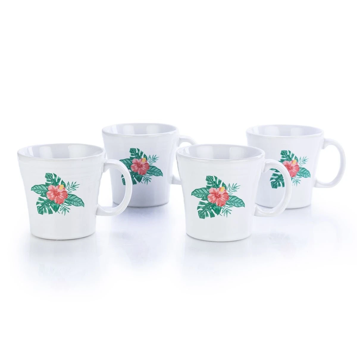 Fiesta® 15oz Tapered Mugs Set Of 4 | Aloha (White) 1 Fiesta® 15oz Tapered Mugs Set Of 4 | Aloha (White)