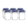 Bormioli Rocco 1L Swing Top Fido Canning Jars - Blue Lid | 6-pack