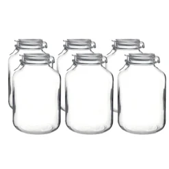 Bormioli Rocco 4.67L Swing Top Fido Glass Jars | 6-pack
