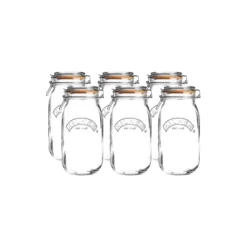 Kilner Swing Top Round Glass Jars (Set Of 6) | 3L