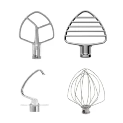 KitchenAid Stainless Steel Stand Mixer Tools (4-Piece Set) | Fits 4.5-Quart & 5-Quart KitchenAid Artisan Tilt-Head Stand Mixers