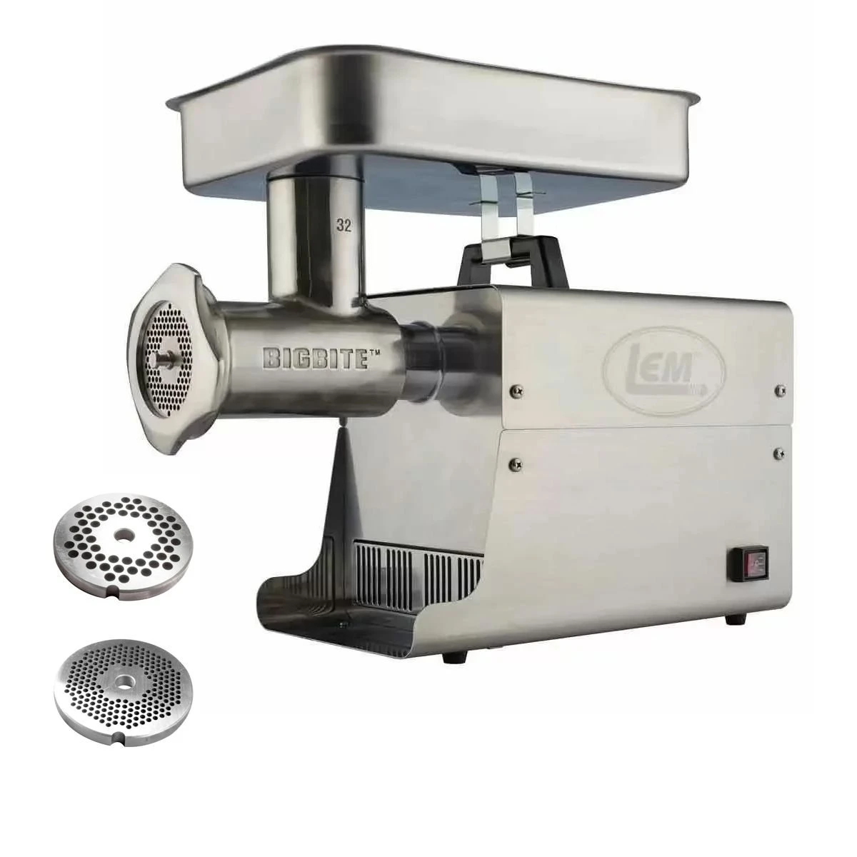 LEM Big Bite Meat Grinder #32 With Premium Salvinox 1/8" And 1/4" Grinder Plates 1 LEM Big Bite Meat Grinder #32 With Premium Salvinox 1/8" And 1/4" Grinder Plates