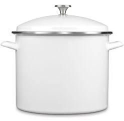 Cuisinart Chef's Classic 16-Quart Enamel On Steel Stockpot With Cover | White