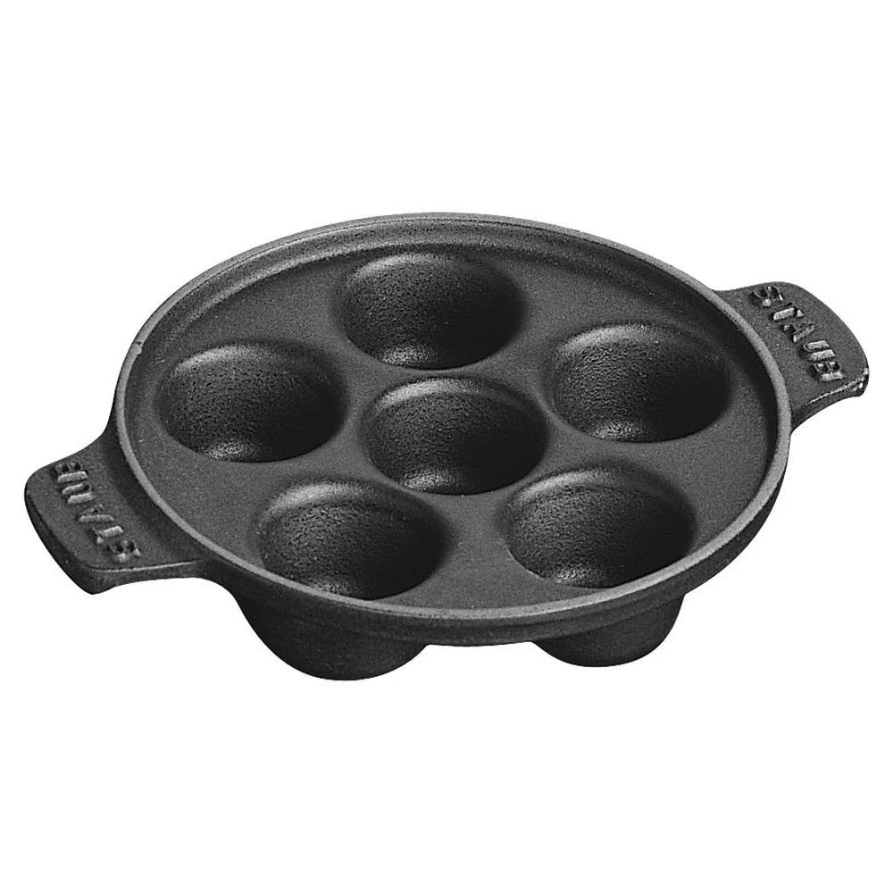 Staub 5.75" Escargot Dish With 6 Holes | Matte Black 1 Staub 5.75" Escargot Dish With 6 Holes | Matte Black