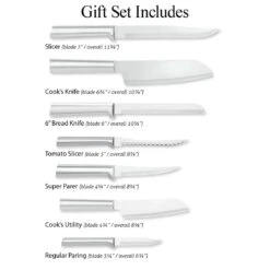 Rada Cutlery 8-Piece Essential Oak Block Set | Silver -Kitchen Supplies essentail oak block gift set s58 features e 5000x