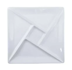 Swissmar Raclette/Fondue Plates (Set Of 4) | White - Square