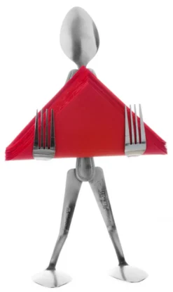 Forked Up Art Napkin Holder Stand - Spoon Art Figurine