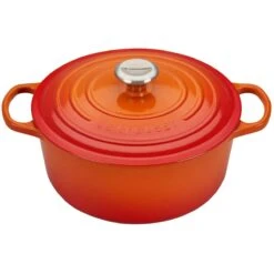 Le Creuset 5-Piece Signature Cookware Set With Stainless Steel Knobs | Flame Orange -Kitchen Supplies frenchoven1