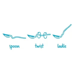 Dreamfarm Holey Spadle Slotted Spoon/Ladle | Dreamfarm Blue -Kitchen Supplies holey spadle lifestyle 1