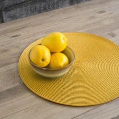 Now Designs By Danica 15" Disko Placemats (Set Of 4) | Honey 7 Now Designs By Danica 15" Disko Placemats (Set Of 4) | Honey -Kitchen Supplies honeymat4 1