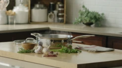 Heritage Steel Cookware Stainless Steel Deep Saute Pan With Cover | 4 Qt. -Kitchen Supplies hsc 14011