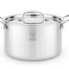 Heritage Steel Cookware Stainless Steel Stock Pot With Cover | 5 Qt.