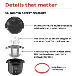 Instant Pot Pro Pressure Cooker | 6-Quart -Kitchen Supplies ib 112 0123 01 113 0044 01 epc pro 6qt 8qt atf square tile6