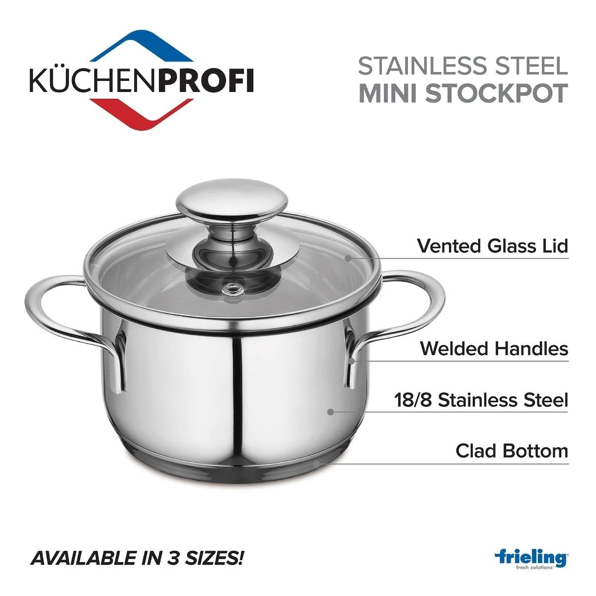 Frieling Mini Stockpot With Glass Lid | 1-Quart 4 Frieling Mini Stockpot With Glass Lid | 1-Quart - Image 4