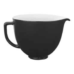 KitchenAid 5-Quart Black Matte Ceramic Bowl | Fits 4.5-Quart & 5-Quart KitchenAid Tilt-Head Stand Mixers