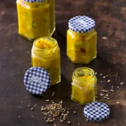 Kilner Twist Top Hexagonal Jar (Blue) | 3.7oz -Kitchen Supplies kilner twisttopjars bottles piccalilli 1