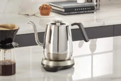 KitchenAid 1 Liter Precision Gooseneck Digital Kettle | Stainless Steel -Kitchen Supplies kitchenaid precision gooseneck digital electric kettle modern look