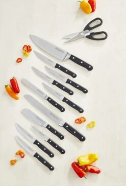 KitchenAid Classic Forged 14-Piece Knife Set | Triple Rivet -Kitchen Supplies kkftr14sl kitchenaid knives birds eye