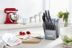 KitchenAid Classic Forged 14-Piece Knife Set | Triple Rivet -Kitchen Supplies kkftr14sl kitchenaid lifestyle