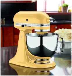 KitchenAid 5-Quart Artisan Tilt-Head Stand Mixer | Majestic Yellow -Kitchen Supplies ksm150psmy crop popup