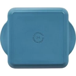 Le Creuset 9.5" Square Signature Enameled Cast Iron Grill Pan | Caribbean Blue -Kitchen Supplies l2127 2417 c