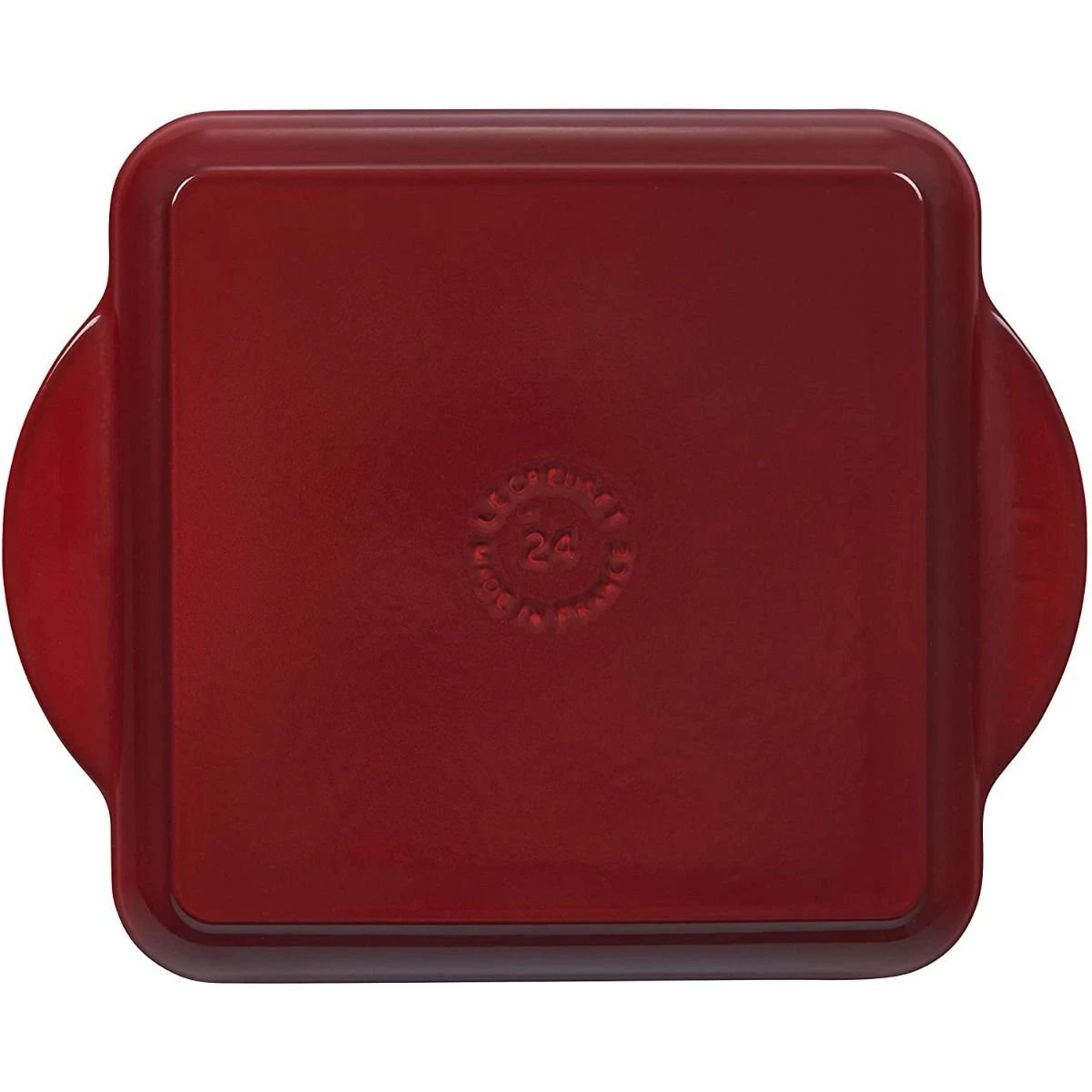 Le Creuset 9.5" Square Signature Enameled Cast Iron Griddle Pan | Cerise/Cherry Red 2 Le Creuset 9.5" Square Signature Enameled Cast Iron Griddle Pan | Cerise/Cherry Red - Image 2