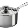 Le Creuset 3 Qt. Tri-Ply Stainless Steel Saucepan With Lid