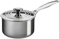 Le Creuset 3 Qt. Tri-Ply Stainless Steel Saucepan With Lid
