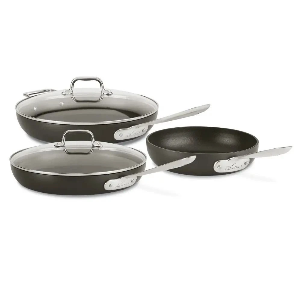 All-Clad HA1 Hard Anodized Nonstick 5-Piece Fry Pan Set 1 All-Clad HA1 Hard Anodized Nonstick 5-Piece Fry Pan Set