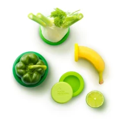Food Huggers (Set Of 5) | Fresh Green -Kitchen Supplies lo resset of 5 green on white shadow