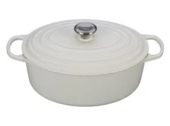 Le Creuset 6.75 Qt. Oval Signature Dutch Oven With Stainless Steel Knob | White