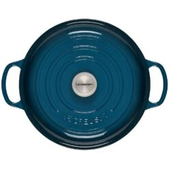 Le Creuset 3.5 Qt. Signature Braiser With Stainless Steel Knob | Deep Teal -Kitchen Supplies ls2532 307dss 3