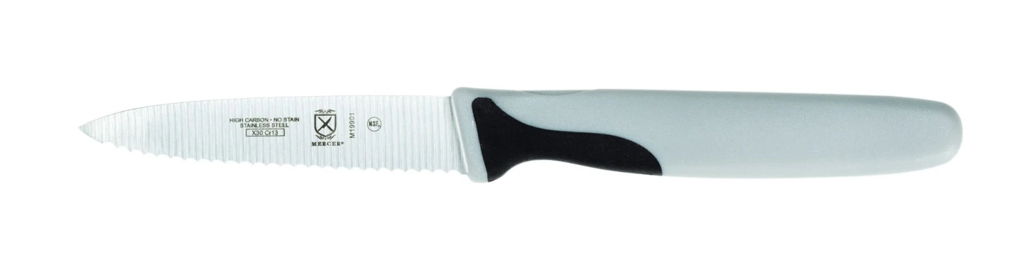 Mercer Millennia 3" Serrated Paring Knife - Gray 1 Mercer Millennia 3" Serrated Paring Knife - Gray