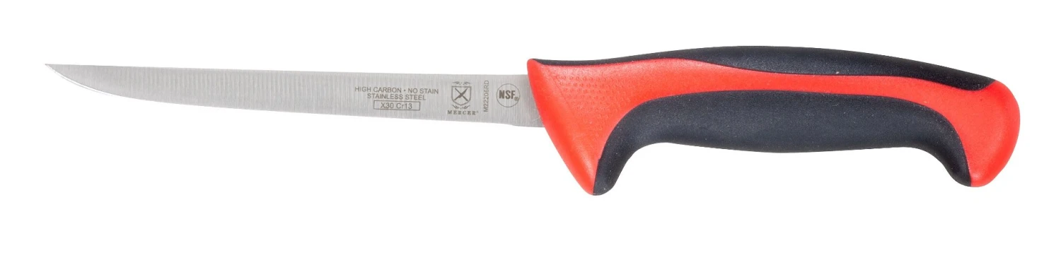 Mercer Cutlery Millennia 6" Boning Knife Flexible - Red 1 Mercer Cutlery Millennia 6" Boning Knife Flexible - Red