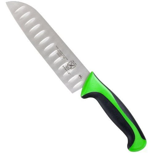 Mercer Cutlery Millennia 7" Santoku Knife - Green 2 Mercer Cutlery Millennia 7" Santoku Knife - Green - Image 2