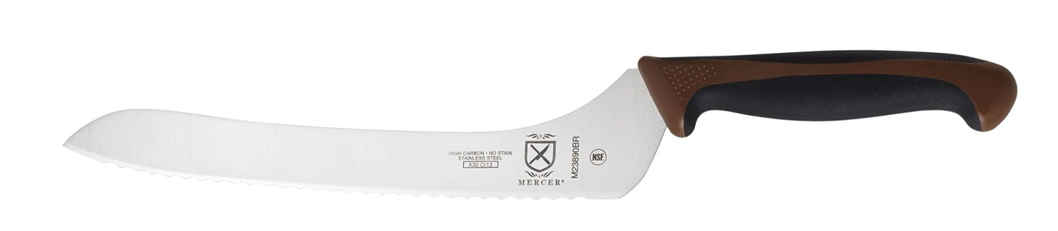 Mercer Culinary Millennia Offset 9" Bread Knife - Brown 1 Mercer Culinary Millennia Offset 9" Bread Knife - Brown