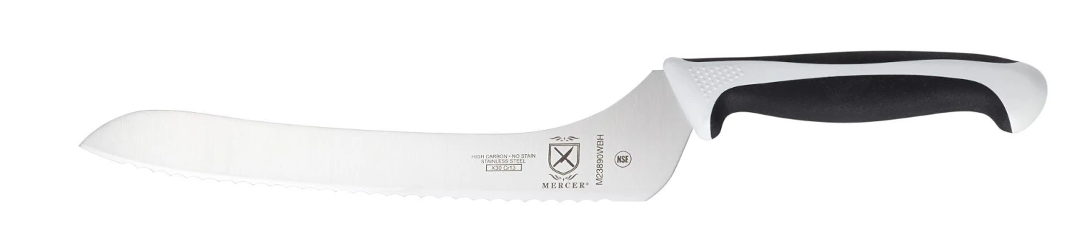 Mercer Millennia 9" Offset Bread Knife (White) 1 Mercer Millennia 9" Offset Bread Knife (White)