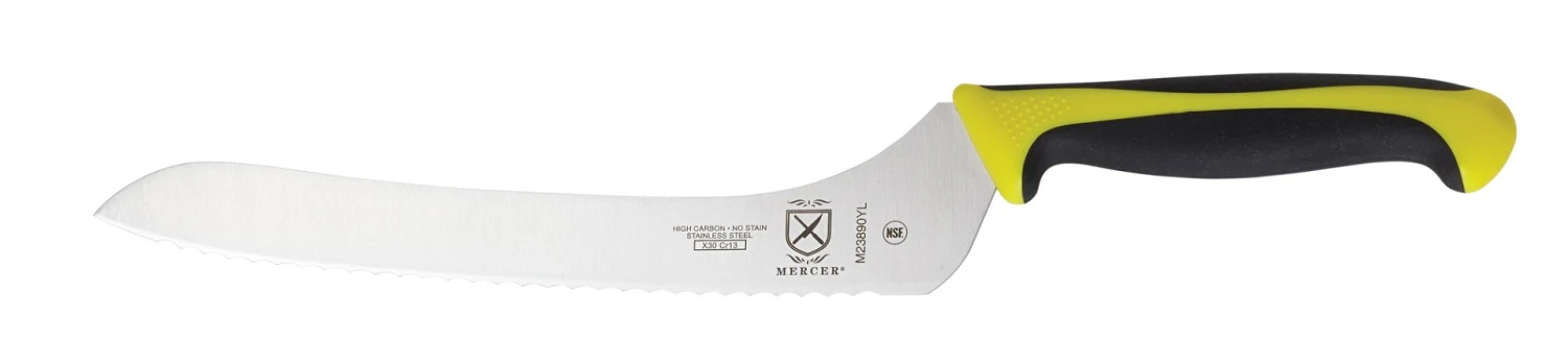 Mercer Millennia 9" Offset Bread Knife (Yellow) 1 Mercer Millennia 9" Offset Bread Knife (Yellow)