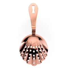 Mercer Barfly Scalloped Julep Strainer | Copper Plated -Kitchen Supplies m37029cp barfly stainless steel scalloped julep cocktail strainer copper plated back