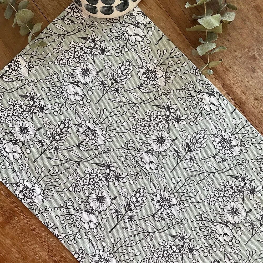 Mahogany USA Printed 13" X 19" Placemat (Set Of 4) | Fleur 2 Mahogany USA Printed 13" X 19" Placemat (Set Of 4) | Fleur - Image 2