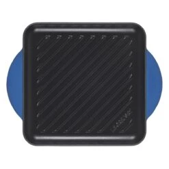 Le Creuset 9.5" Square Signature Enameled Cast Iron Grill Pan | Marseille Blue 10 Le Creuset 9.5" Square Signature Enameled Cast Iron Grill Pan | Marseille Blue -Kitchen Supplies marsgriddle4